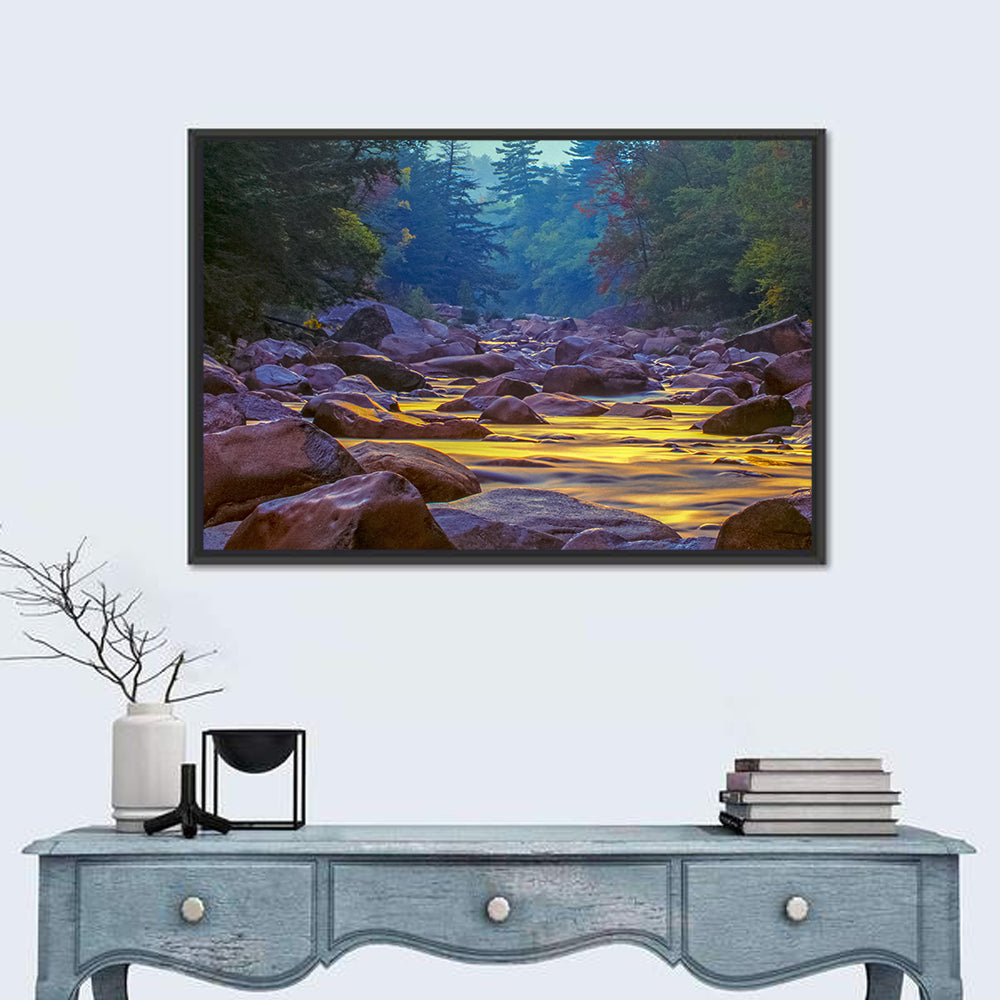 Swift River at Golden Hour, New Hampshire Wall Art