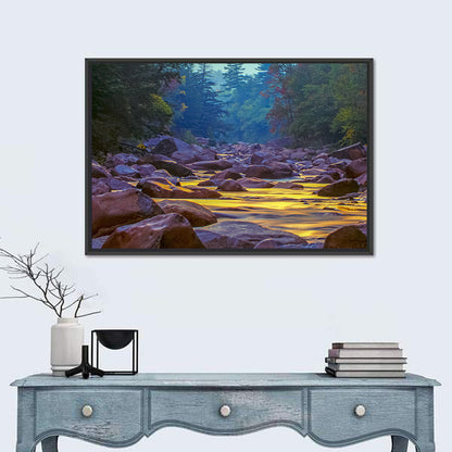 Swift River at Golden Hour, New Hampshire Wall Art