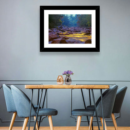 Swift River at Golden Hour, New Hampshire Wall Art