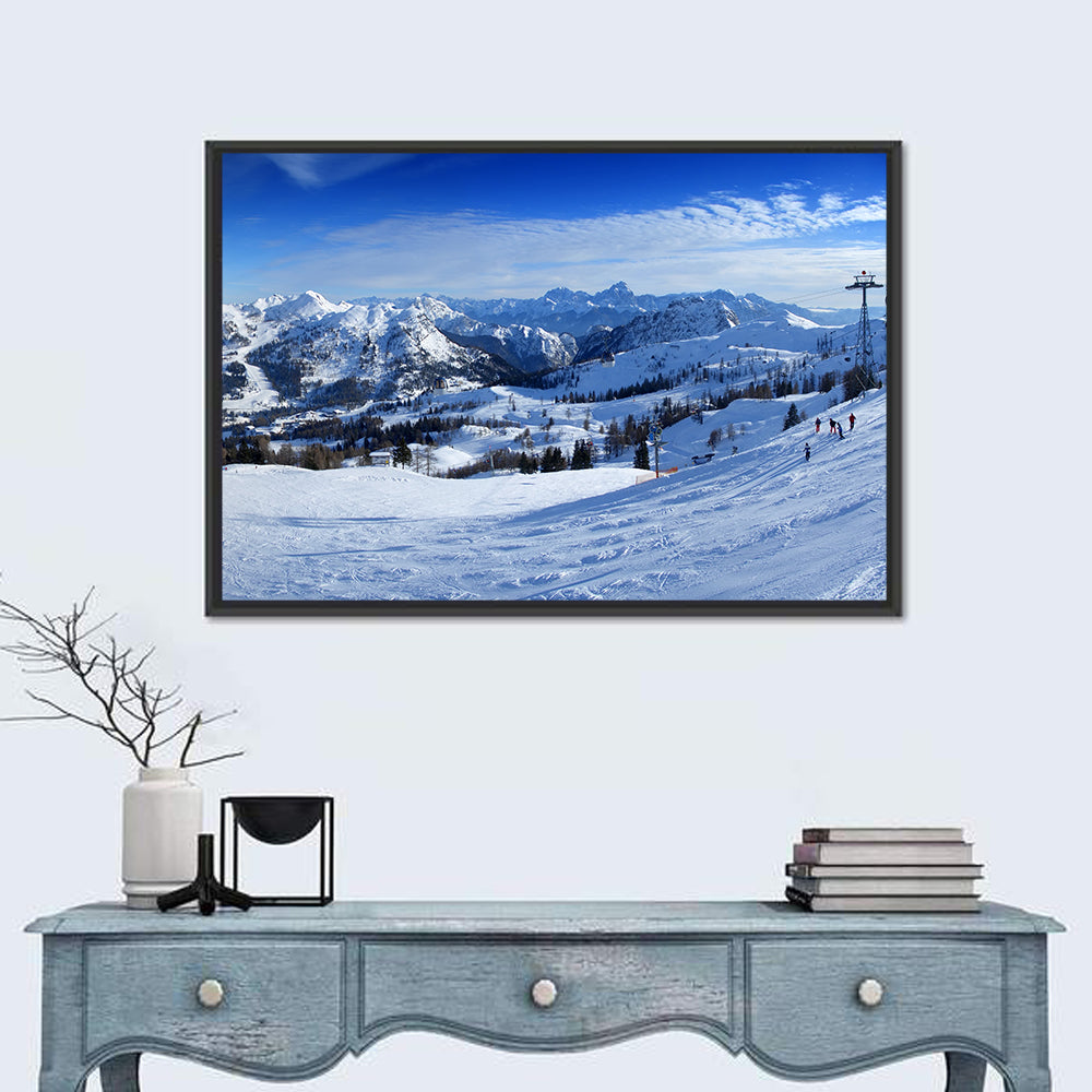 Nassfeld Ski Resort View Wall Art in a room, landscape