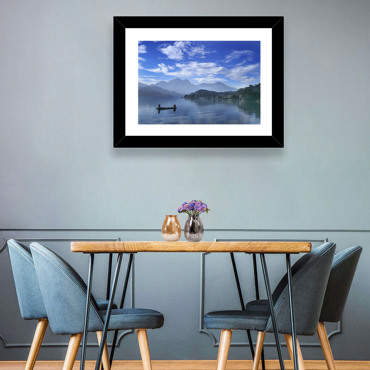 Sun Moon Lake Morning Mist Wall Art