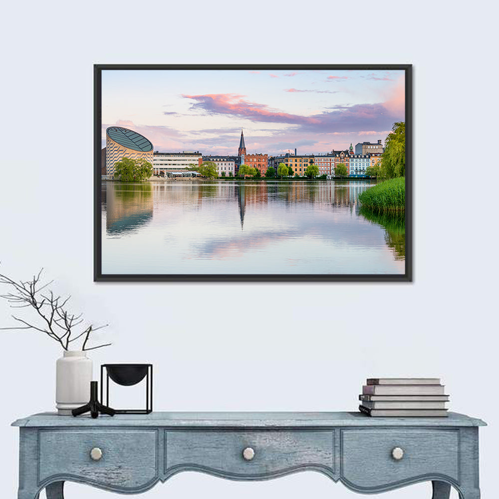 Copenhagen Lake at Sunset Wall Art