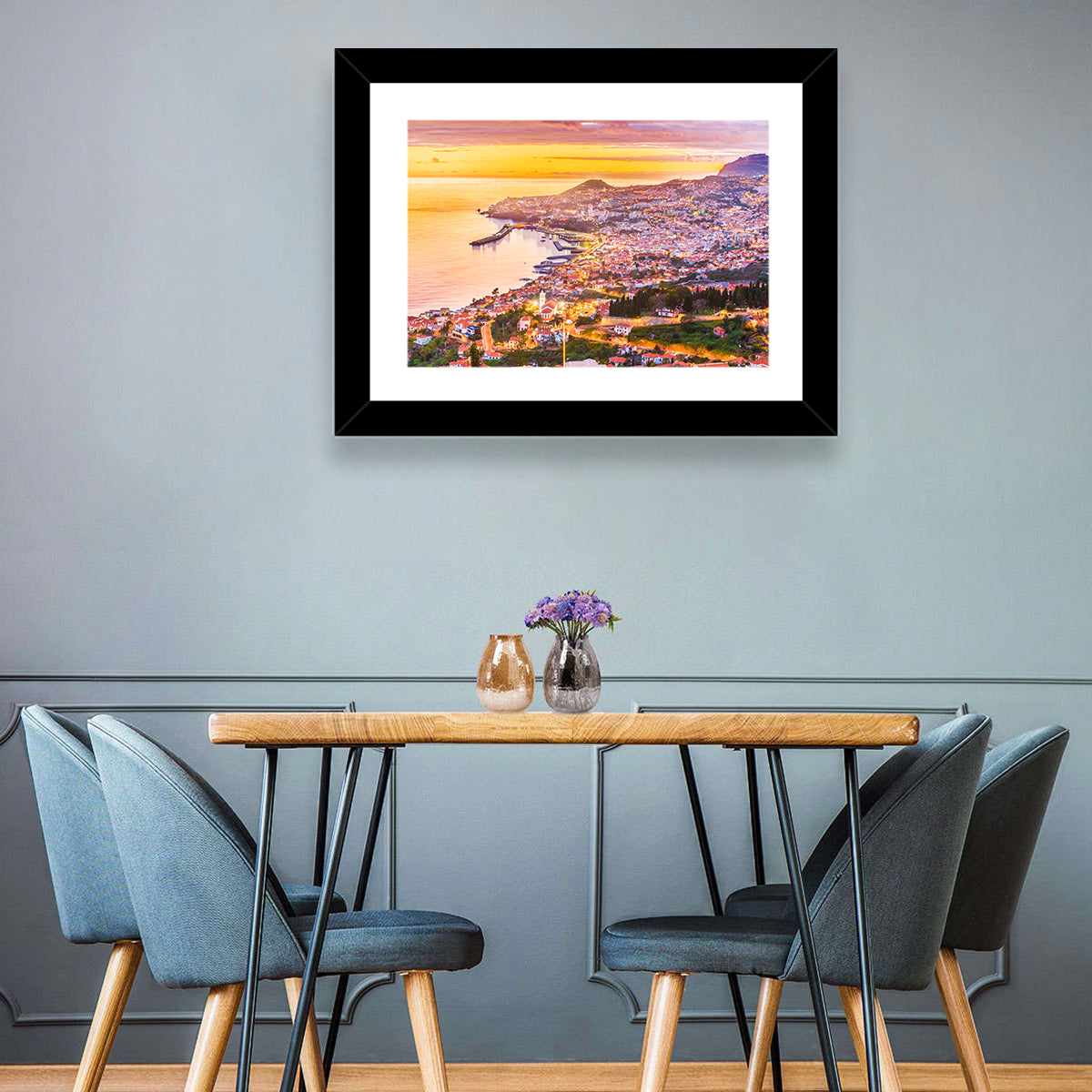 Funchal Harbor at Golden Hour Wall Art