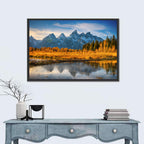 Grand Tetons Golden Reflection Wall Art