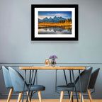 Grand Tetons Golden Reflection Wall Art