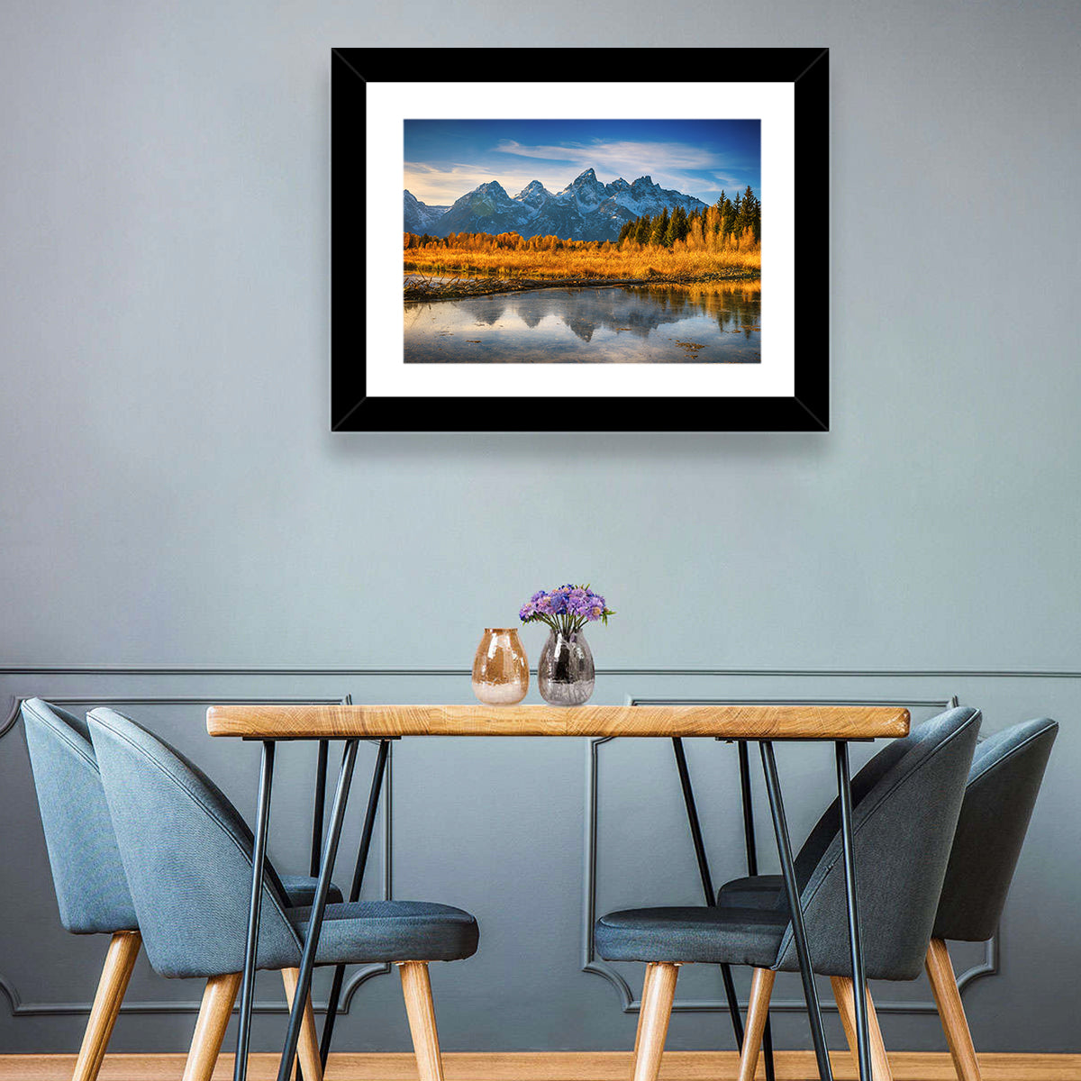 Grand Tetons Golden Reflection Wall Art