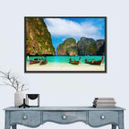 Maya Bay Long-tail Boats Wall Art