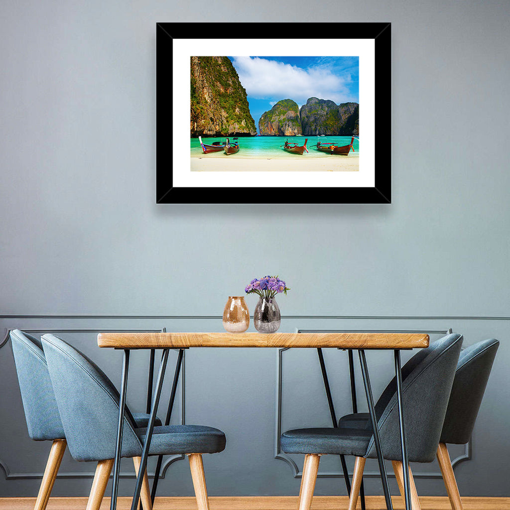 Maya Bay Long-tail Boats Wall Art