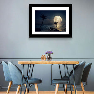 Supermoon Beach Wall Art