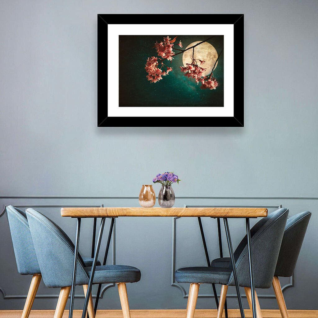 Moonlit Sakura Blossoms Wall Art