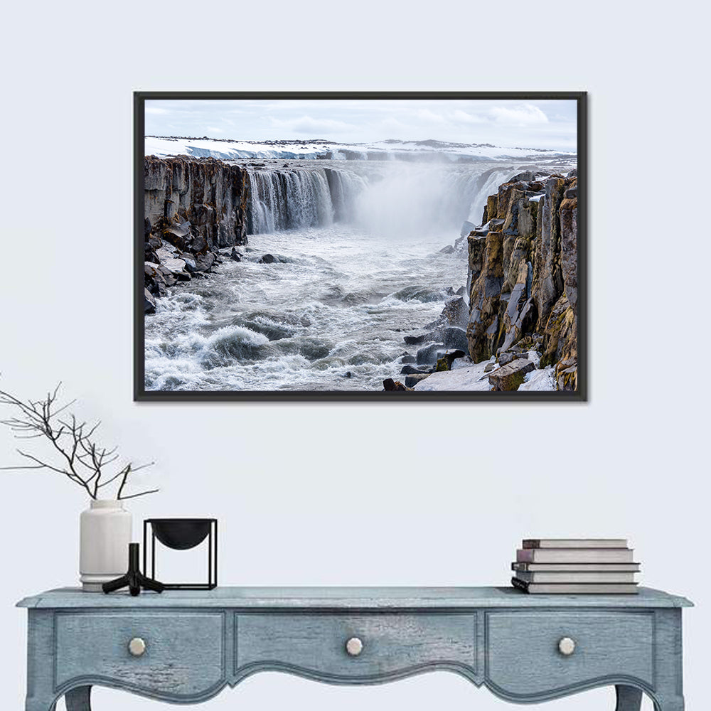 Selfoss Waterfall, Iceland Wall Art in a room, landscape