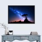 Milky Way Over Mountain Ridge Wall Art