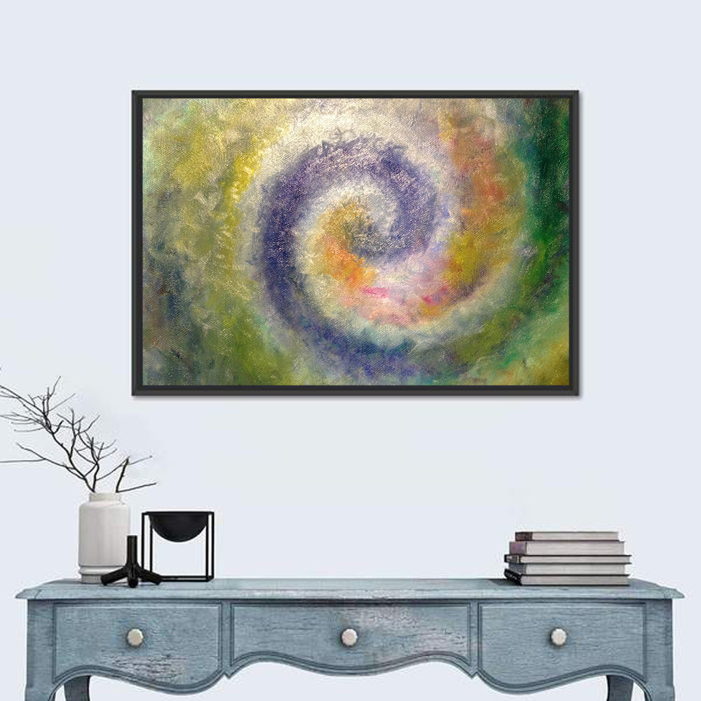 Spiral Golden Ratio Wall Art in a room, landscape