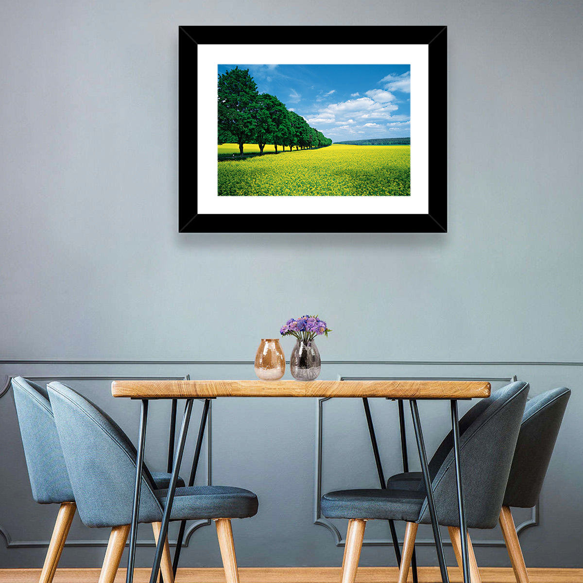 Spring Field of Yellow Flowers Wall Art