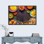 Indian Feast Flat-lay Wall Art