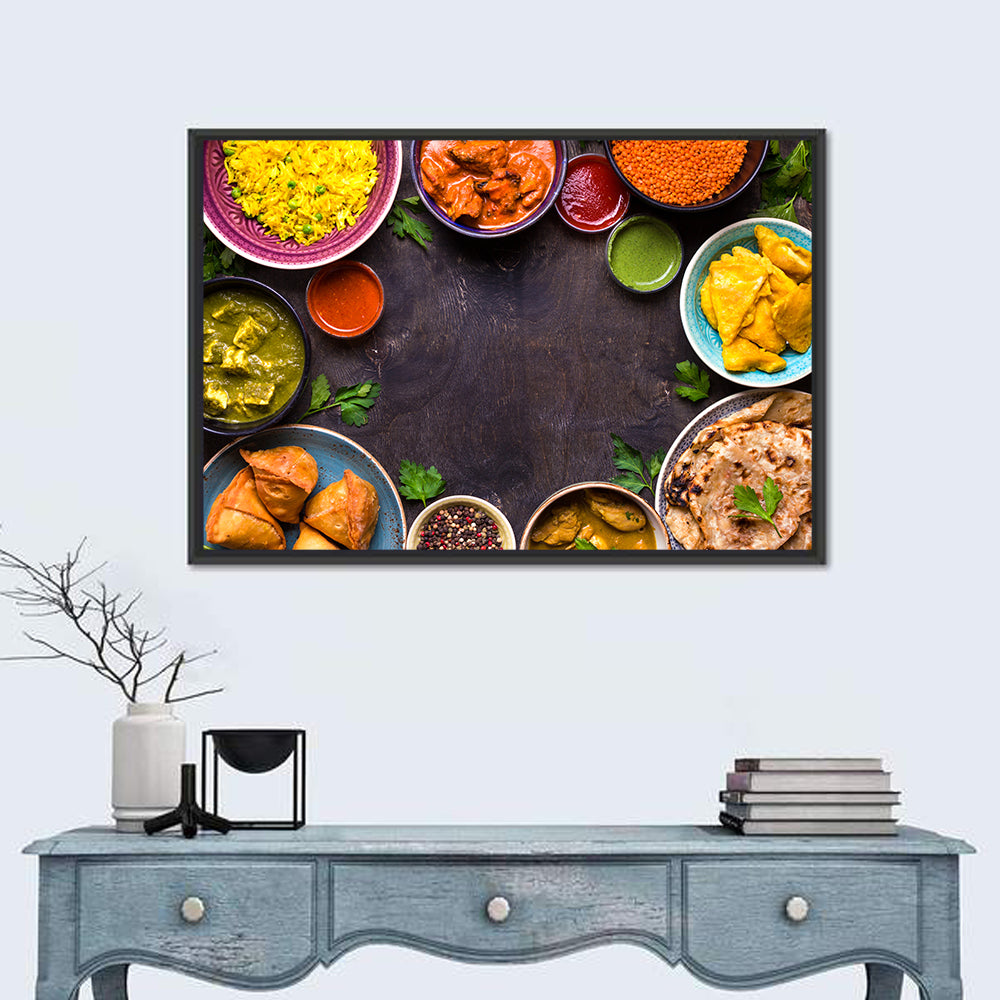 Indian Feast Flat-lay Wall Art