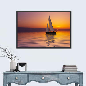 Sailboat Sunset Wall Art