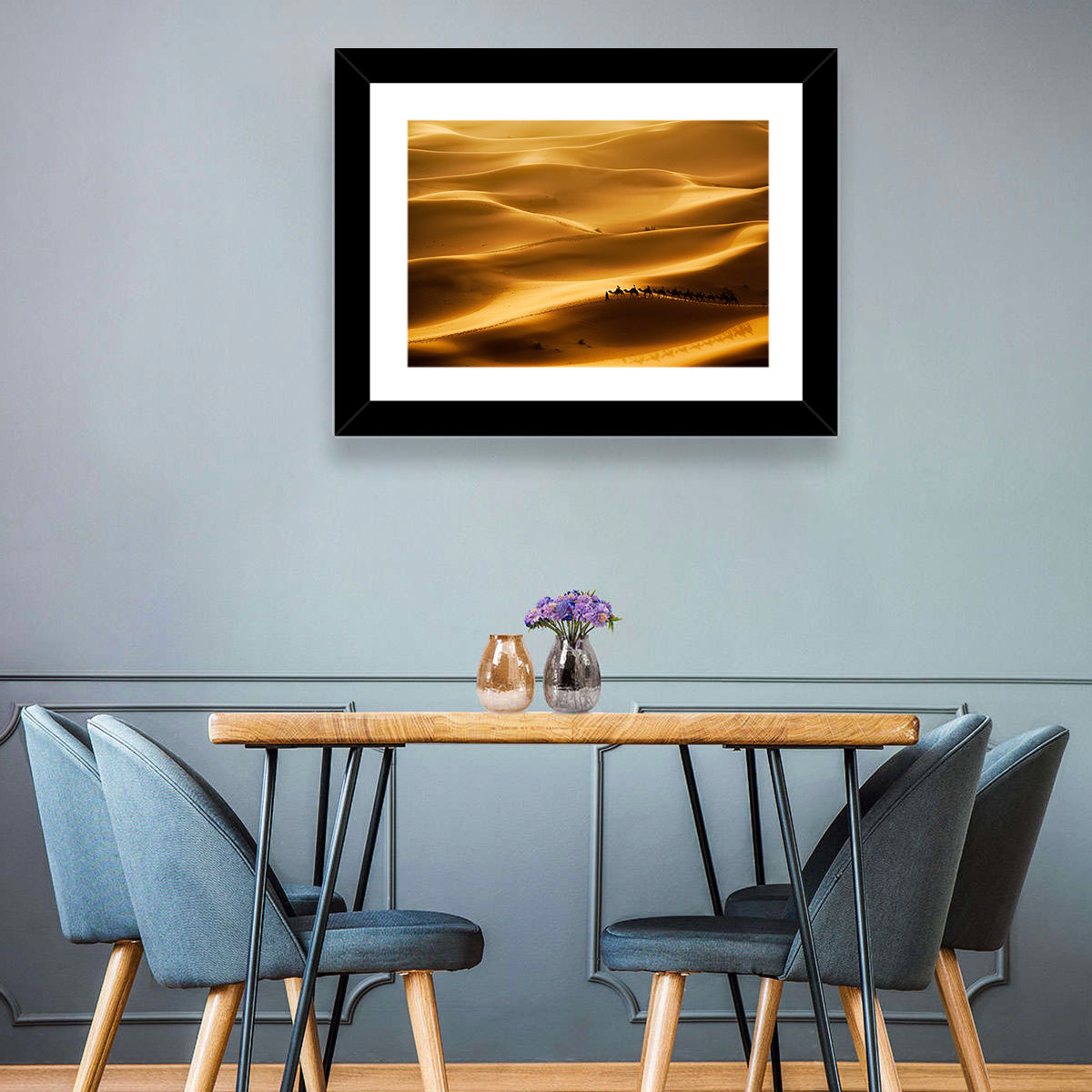 Golden Hour Camel Caravan Wall Art