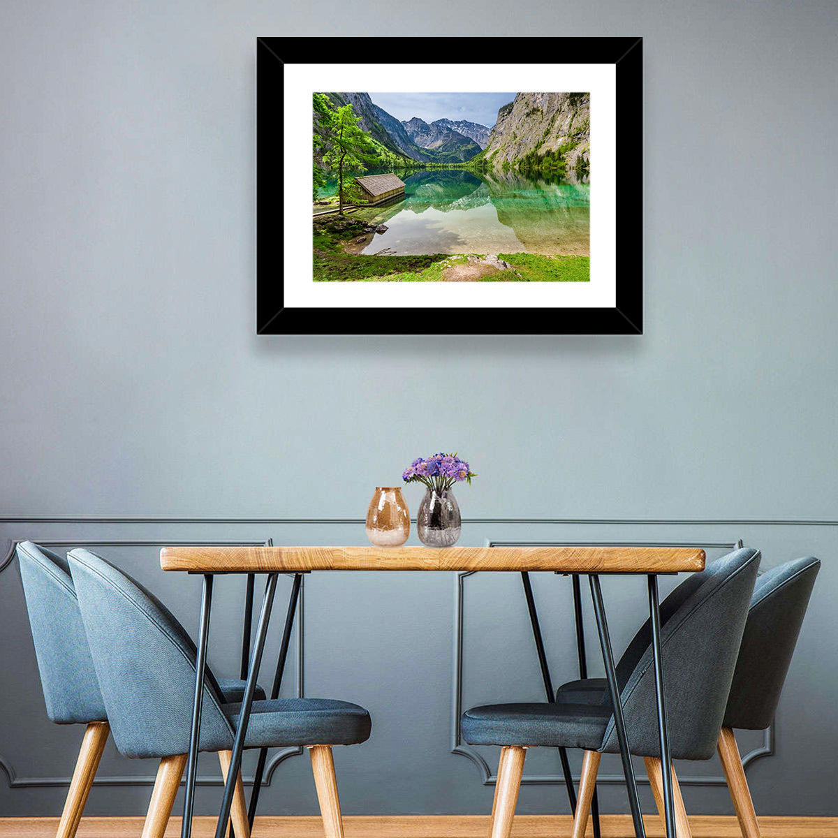 Obersee Boathouse Reflection Wall Art