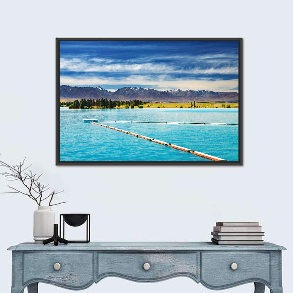 Lake Ruataniwha Landscape Wall Art in a room, landscape