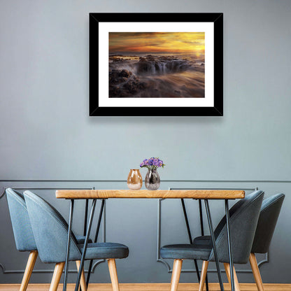 Thors Well at Cooks Chasm Sunset Wall Art