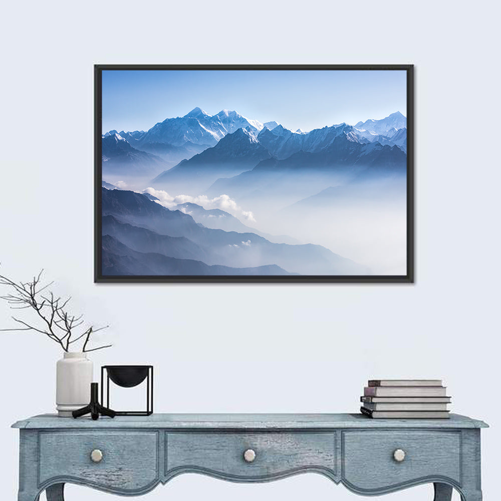 Mount Everest Wall Art in a room, landscape