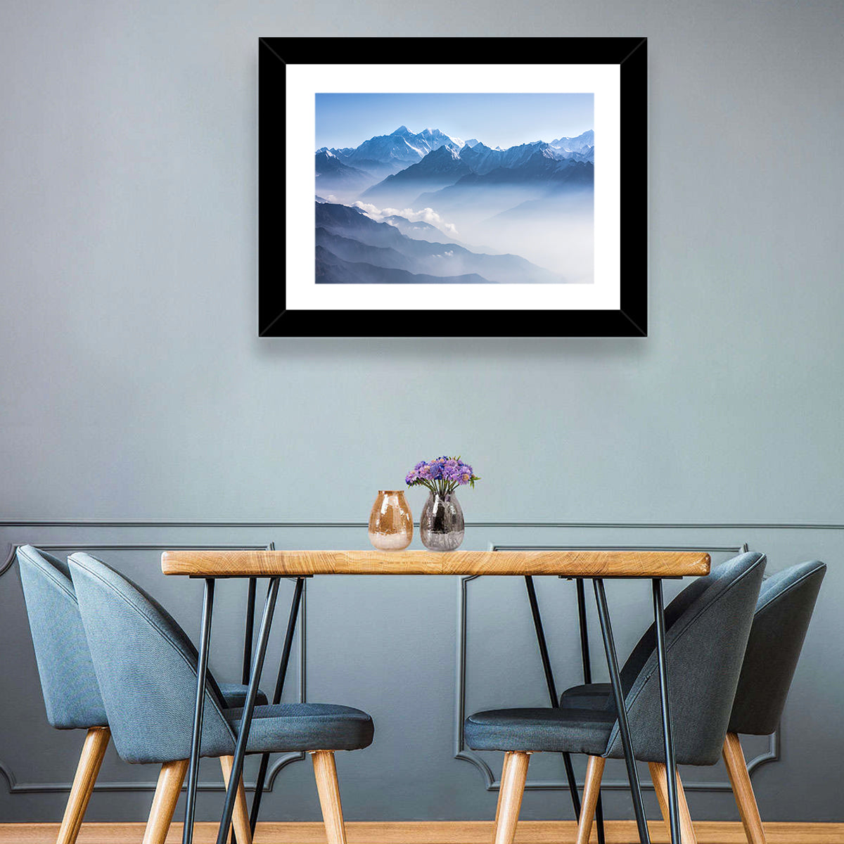 Mount Everest Wall Art in a room, landscape