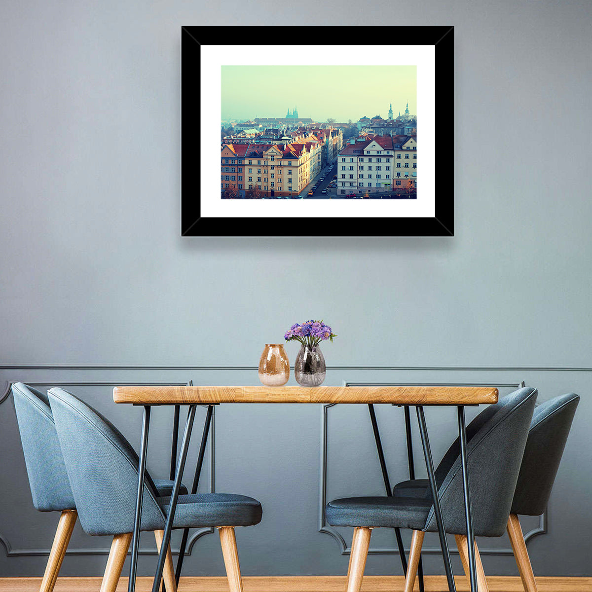 Prague Rooftops with St. Vitus Cathedral Wall Art