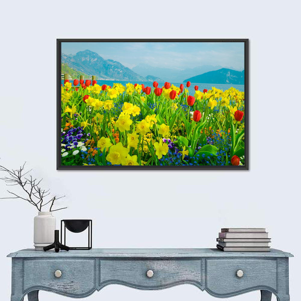 Lake Lucerne Daffodils Wall Art