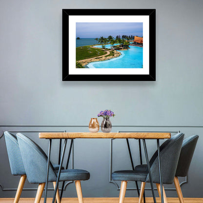 Tiered Resort Pool Horizon Wall Art