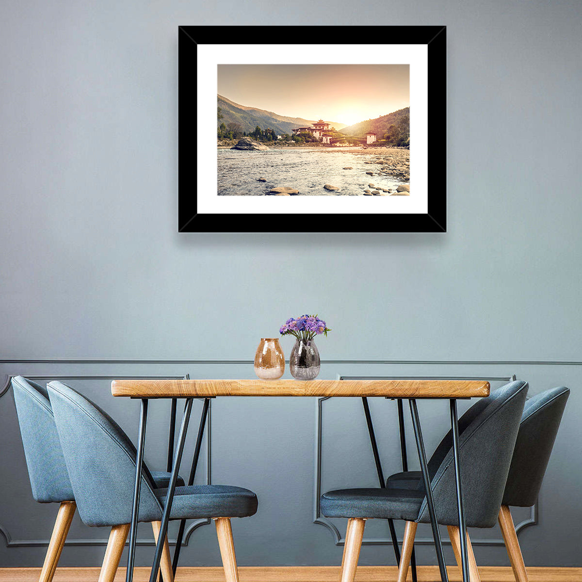 Punakha Dzong at Golden Hour Wall Art