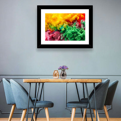 Vibrant Underwater Ink Cloud Abstract Wall Art