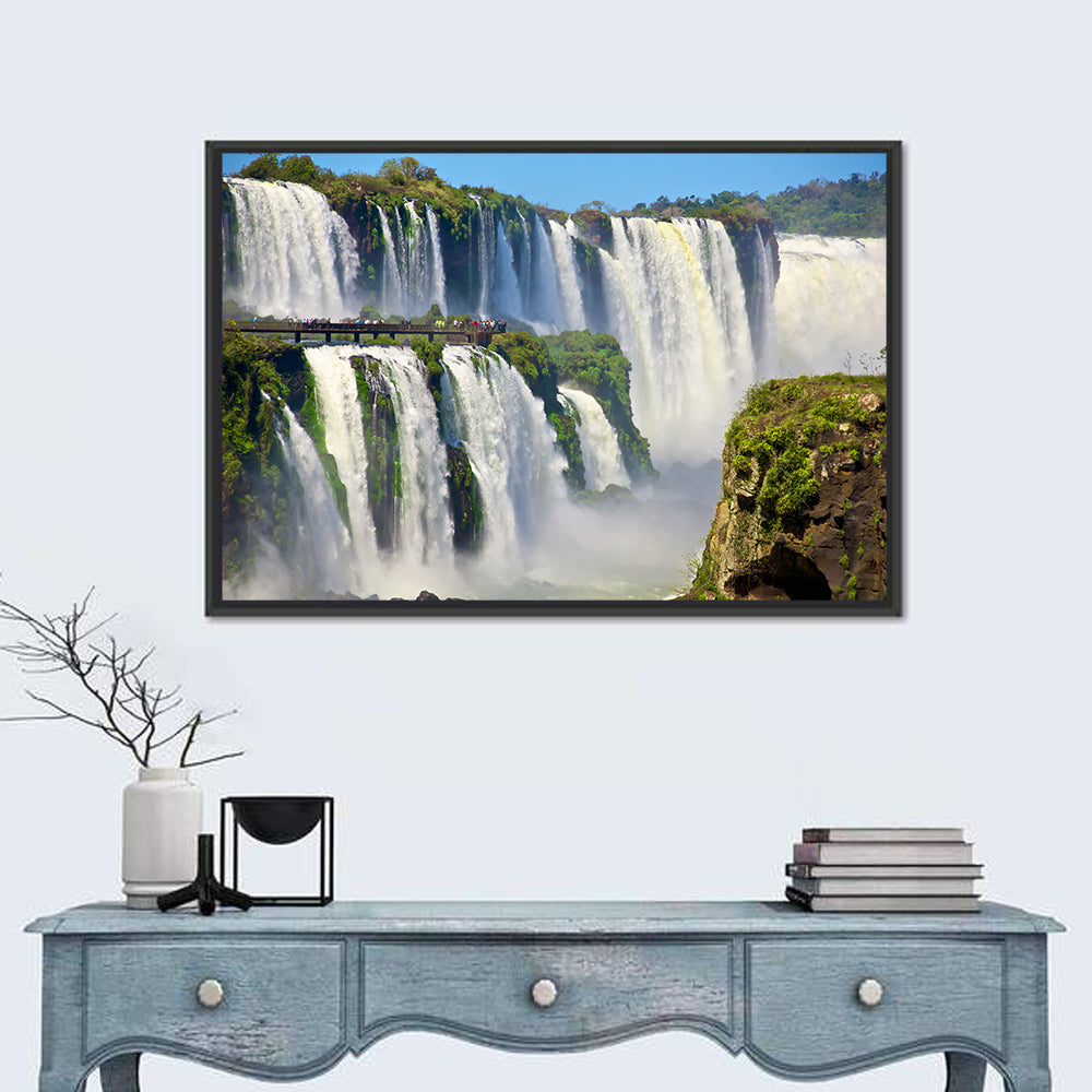 Iguazu Falls Observation Walkway Wall Art in a room, landscape