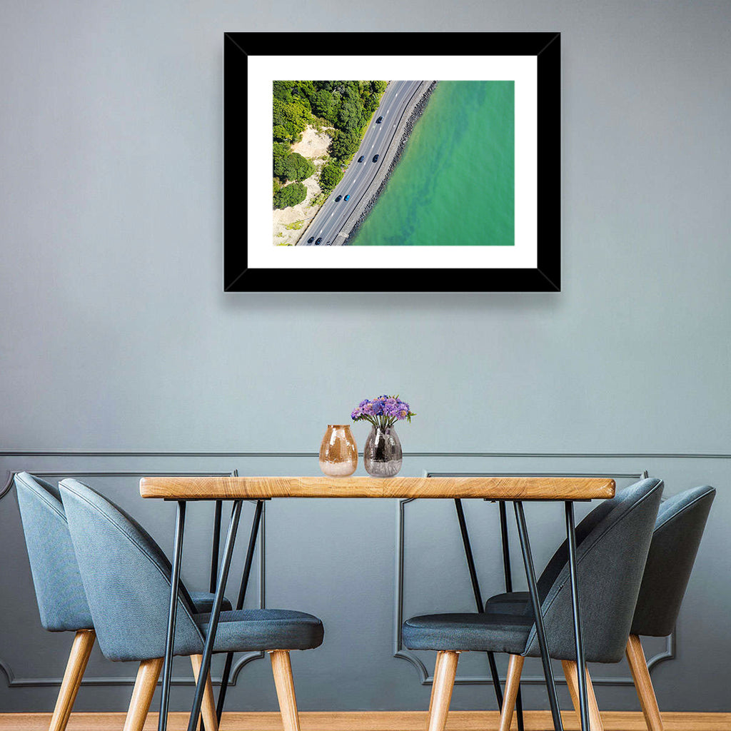 Auckland Coastal Highway Aerial View Wall Art