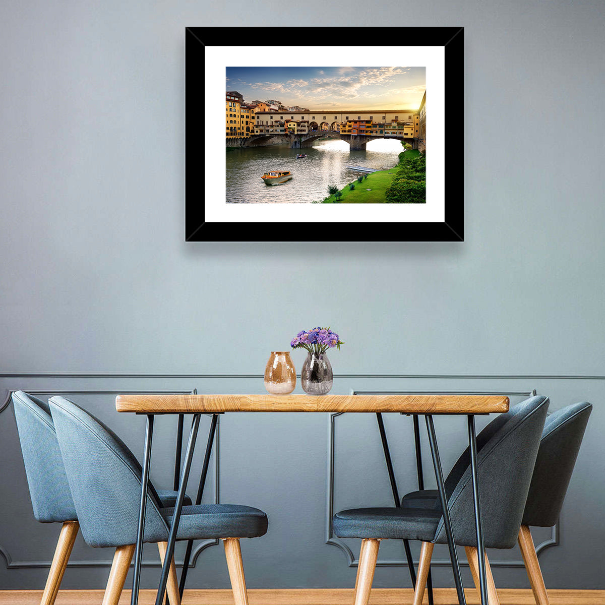 Ponte Vecchio at Golden Hour Wall Art