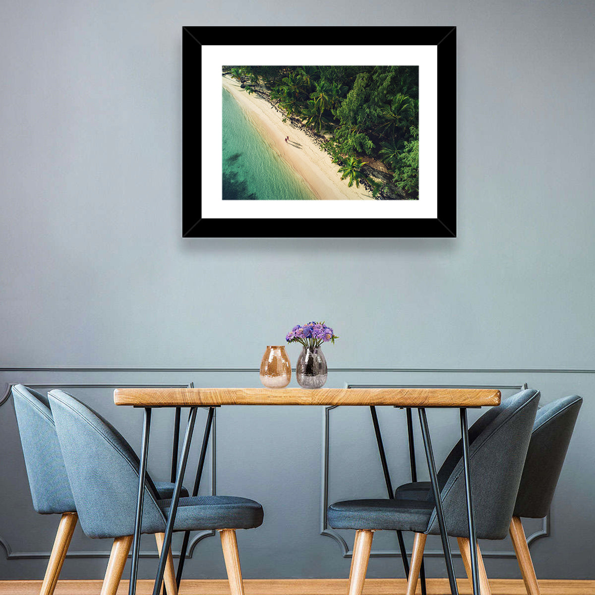 Dominica Beach Aerial, Late Afternoon Wall Art