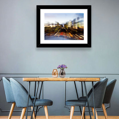 Blurred Skyline Abstract Wall Art