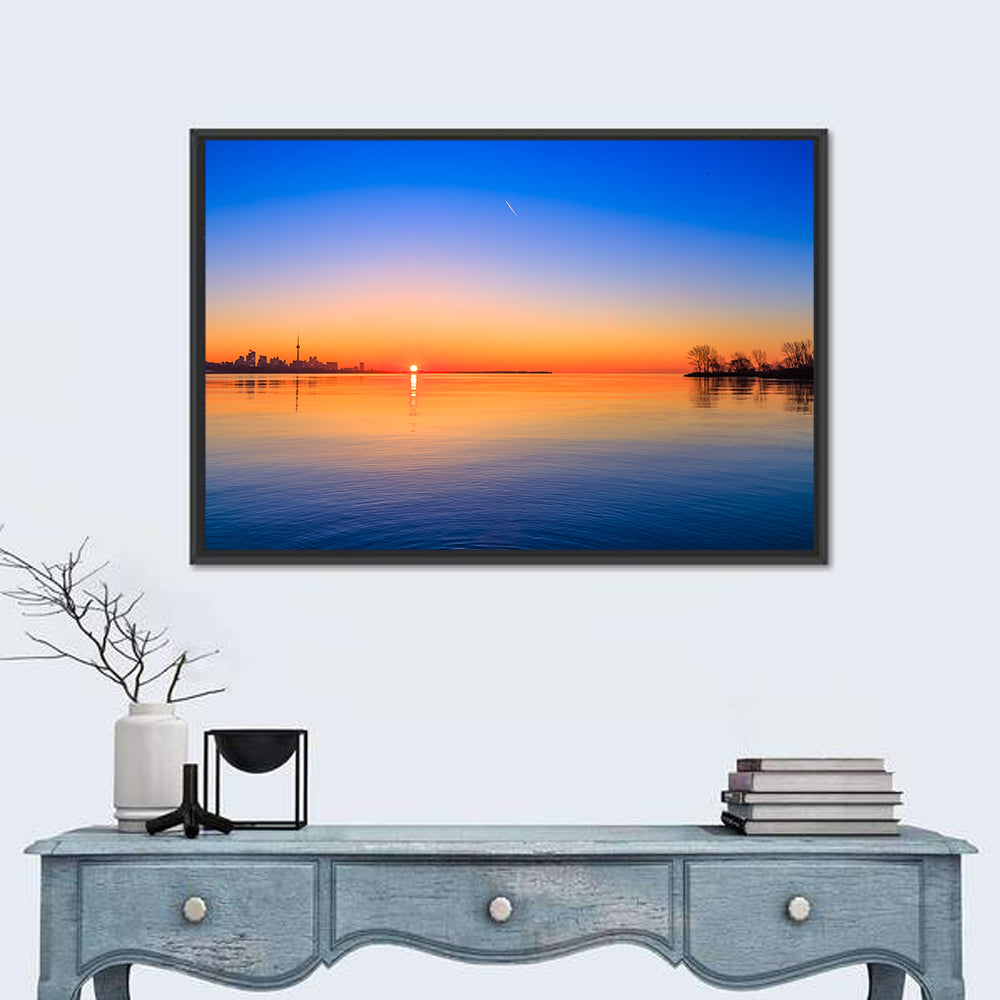 Toronto Sunset Over Lake Ontario Wall Art