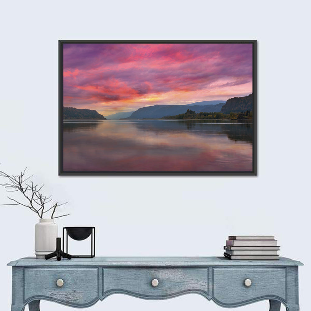 Sunrise Over River Gorge Wall Art