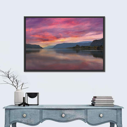 Sunrise Over River Gorge Wall Art