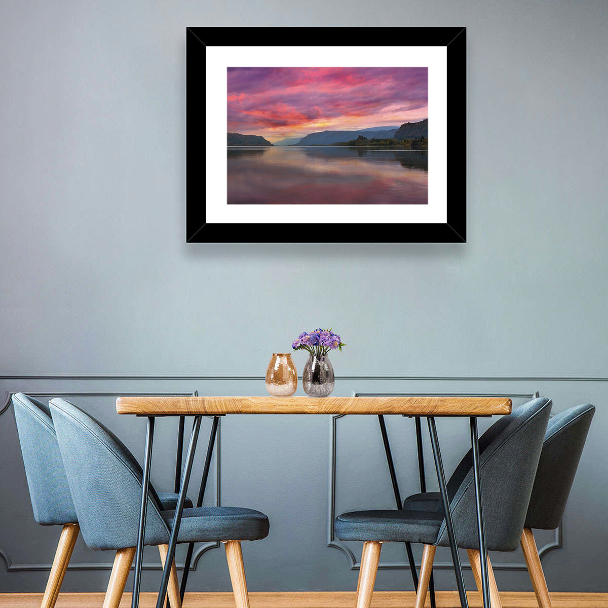 Sunrise Over River Gorge Wall Art