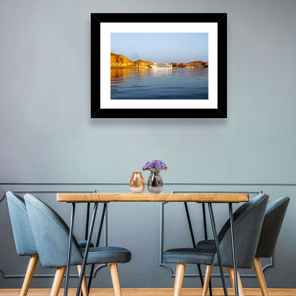 Lake Nasser Cruise Ship at Golden Hour Wall Art