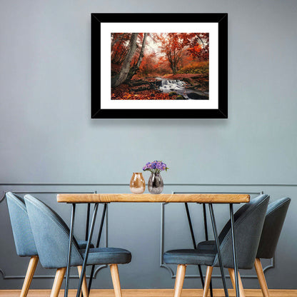 Autumn Forest Creek Wall Art