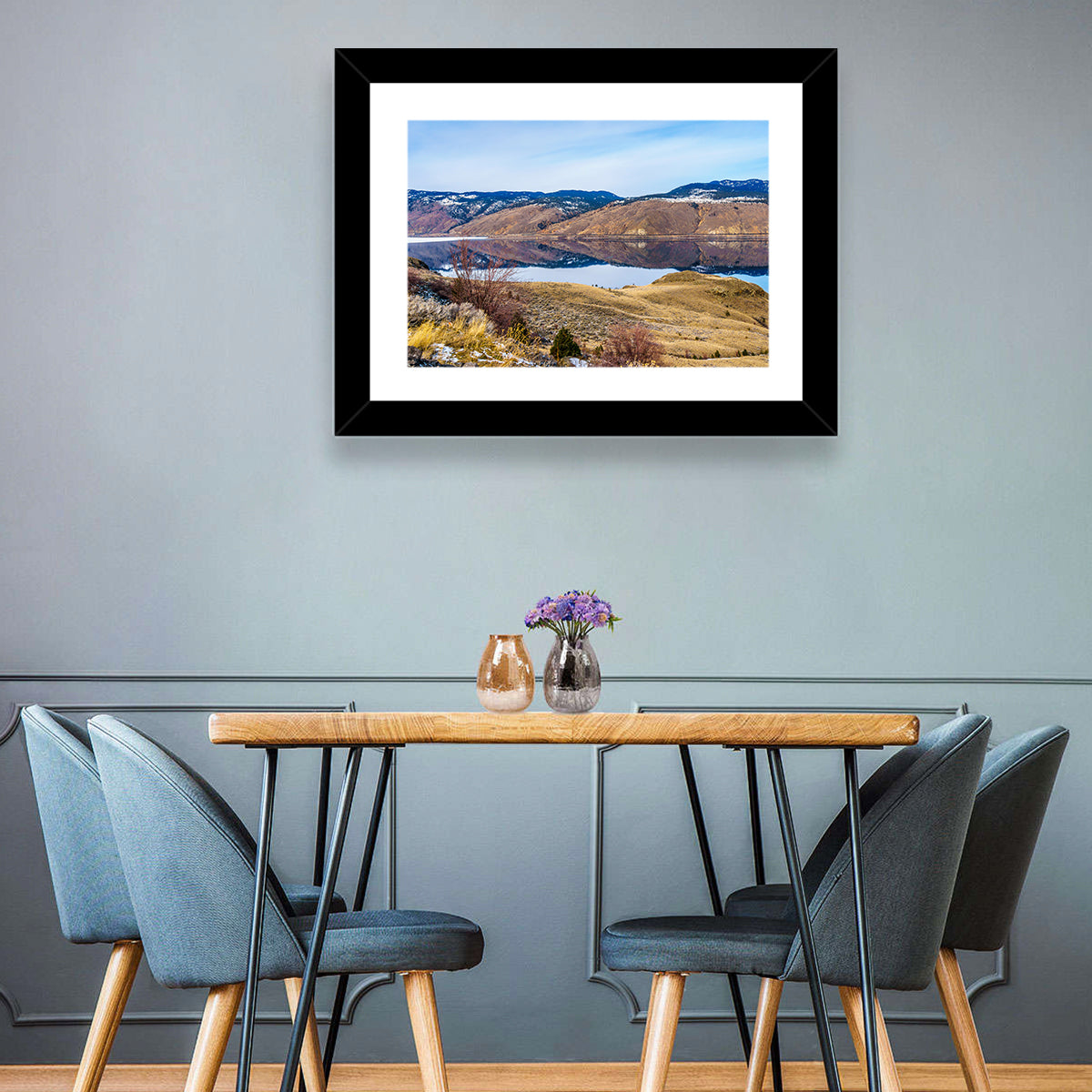 Kamloops Lake Mountain Reflection Wall Art