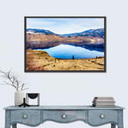 Kamloops Lake Sunset with Snow Capped Peaks Wall Art