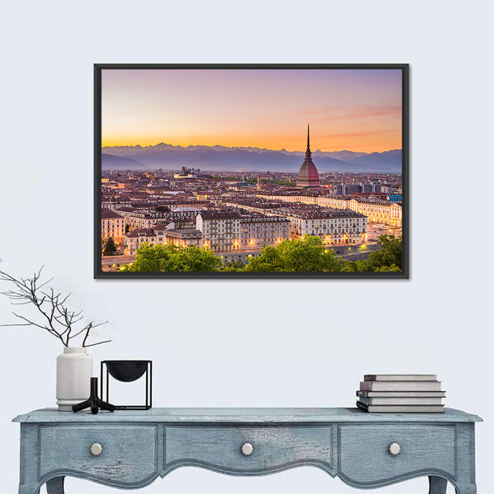 Turin Skyline at Golden Dusk Wall Art
