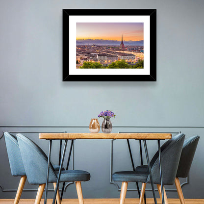 Turin Skyline at Golden Dusk Wall Art