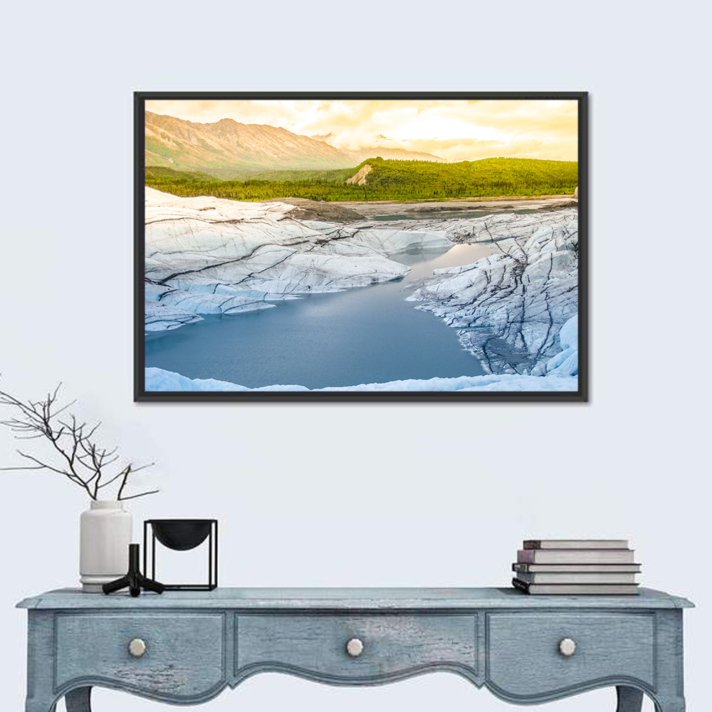 Matanuska Glacier at Sunset Wall Art in a room, landscape