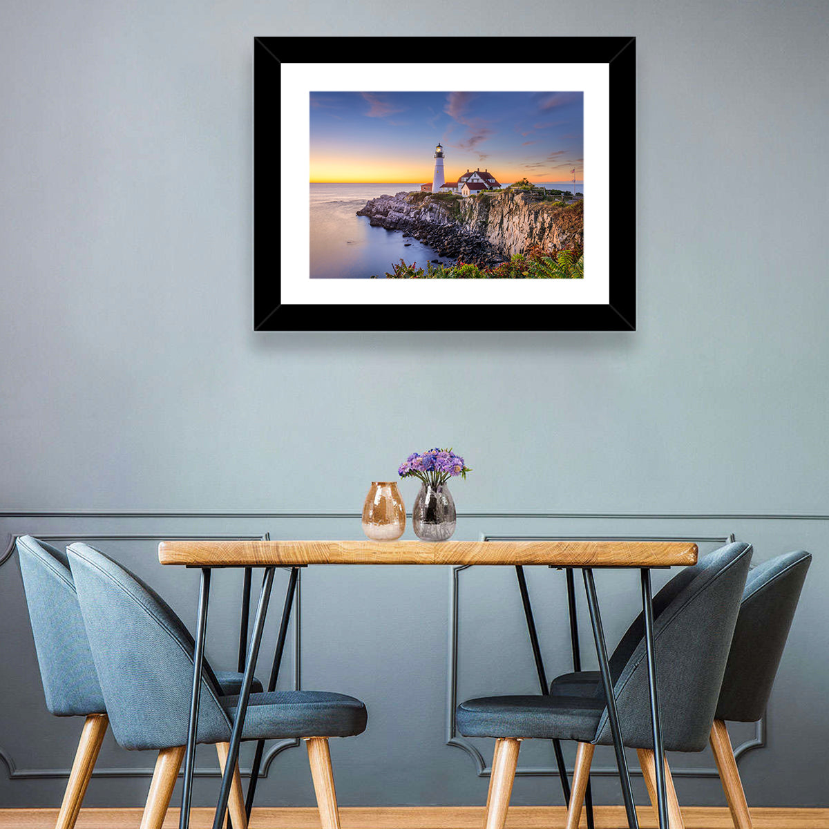 Portland Head Light at Dusk Wall Art
