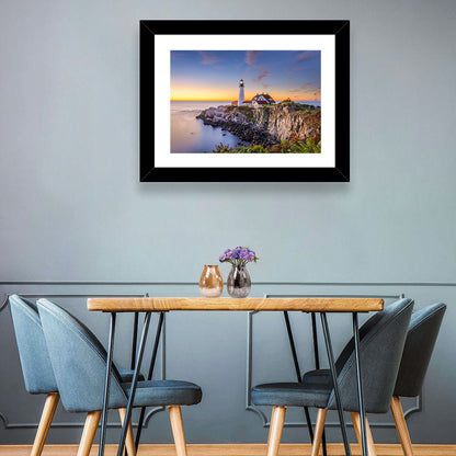 Portland Head Light at Dusk Wall Art